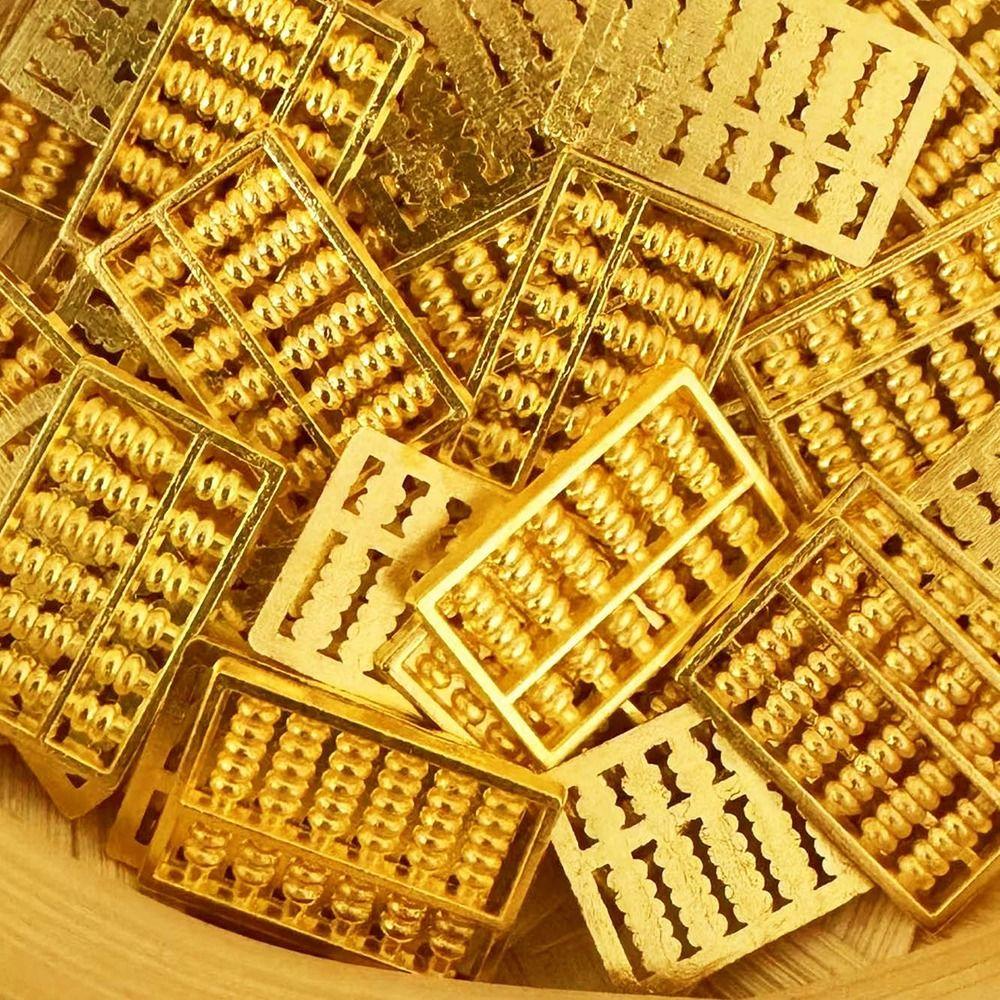 50/100Pcs New Alloy Small Gold Bar Solid Mini Wealth Attraction Ornament Golden Brick Craft Home Decoration
