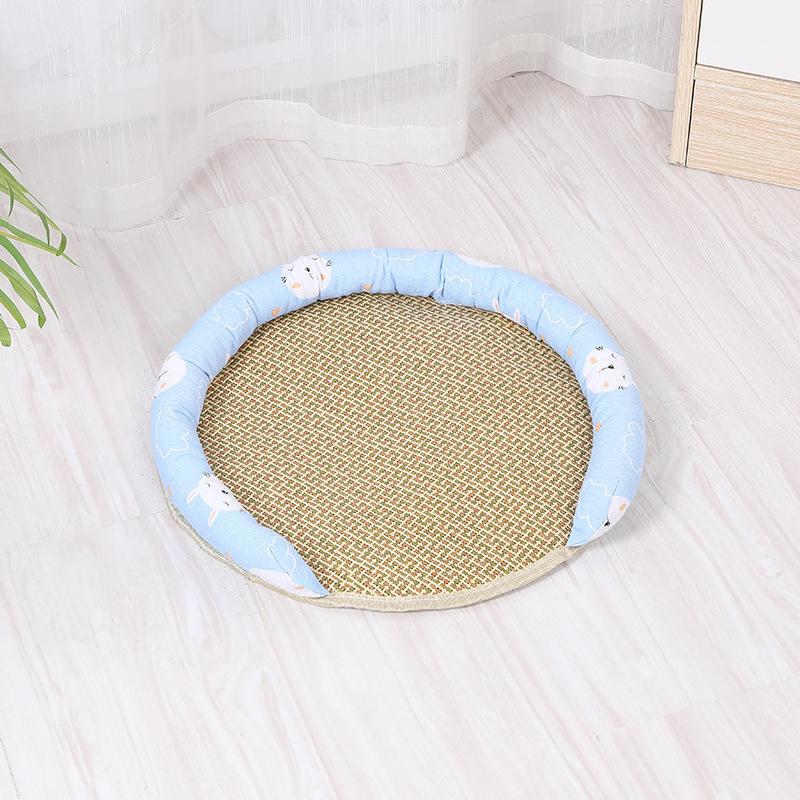 

Летнее круглое гнездо из ледяного шелка для домашних животных, гнездо для кошек, ледяная подкладка для домашних животных, гнездо для собак, прохладное гнездо, товары для животных S