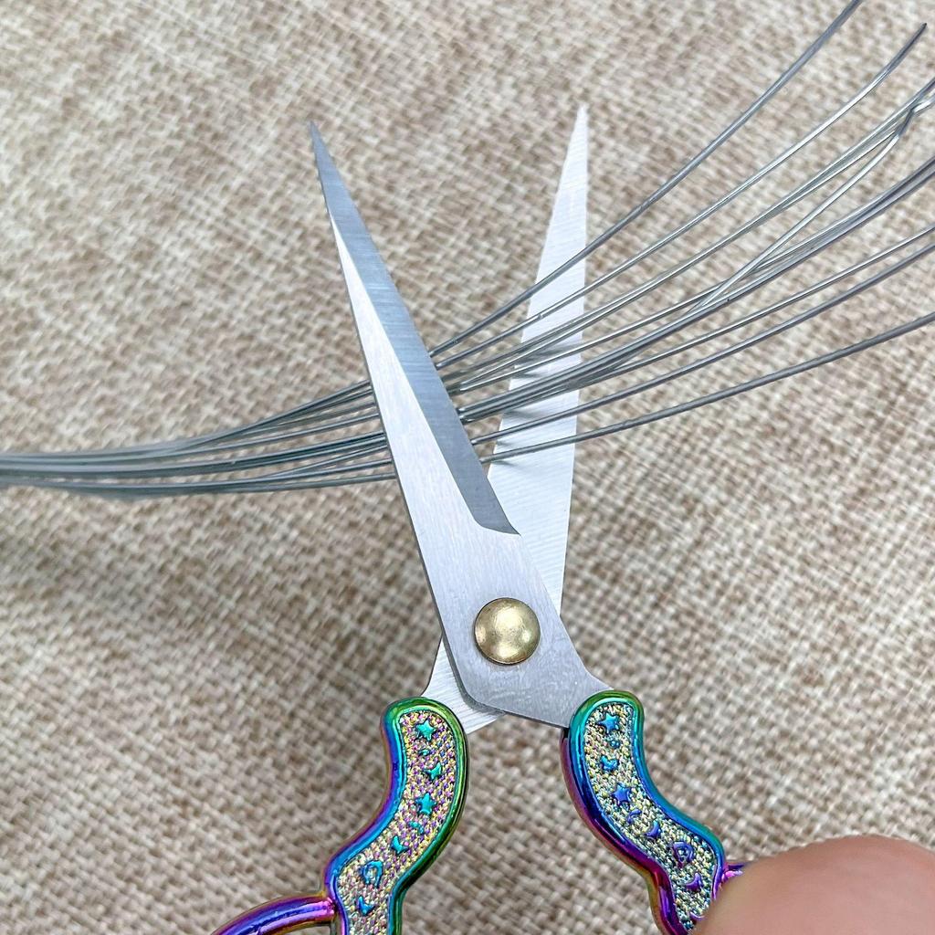 Vintage Stainless Steel Paper-cut Embroidery Scissors Multicolor DIY Handmade Thread Fabric Scissors