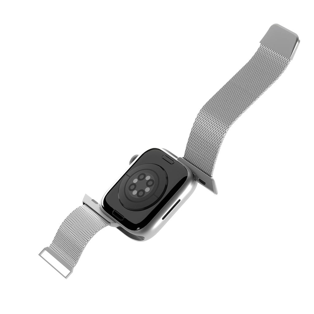 Pasek Ze Stali Nierdzewnej Puro Milanese Do Apple Watch 38 / 40 / 41 Mm - Srebrny