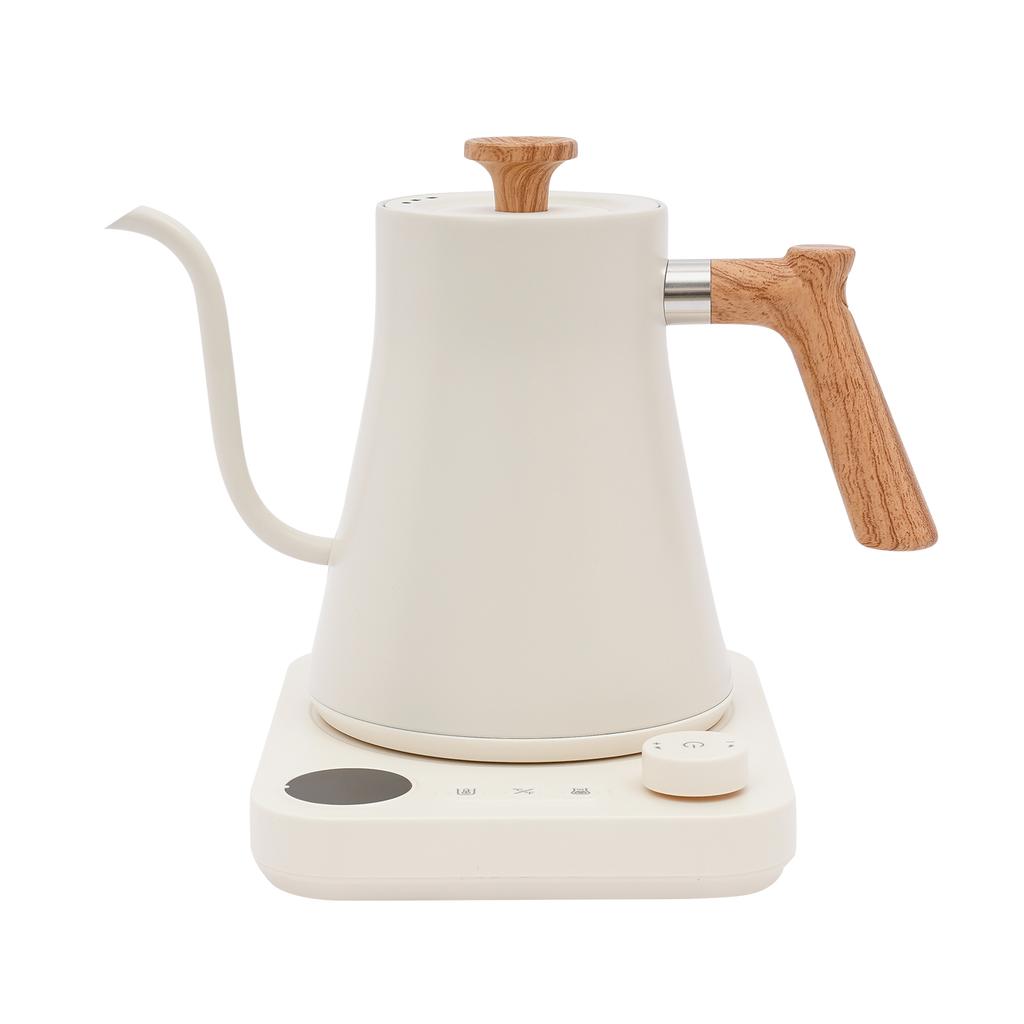 Precision Gooseneck Kettle 1200W, 0.9L Electric Pour-Over Kettle with LED Temp Control (104-212°F) for Coffee & Tea