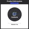 2Pcs Carbon Fiber Leather Coaster Car Water Cup Anti-slip Pad Mat Auto Interior For Volvo V50 XC90 V40 XC40 XC60 V60 AWD S80 C30