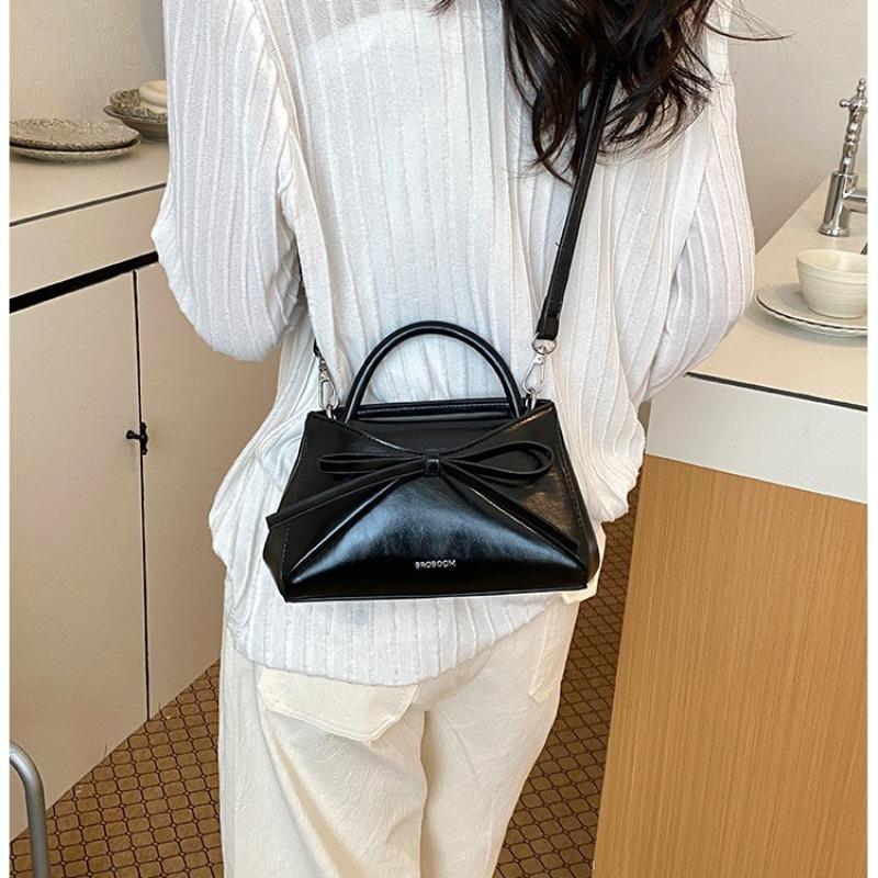 Simple Temperament Bow Small Square Bag New Feeling Women's Bag Trendy Fashion Shoulder Bag