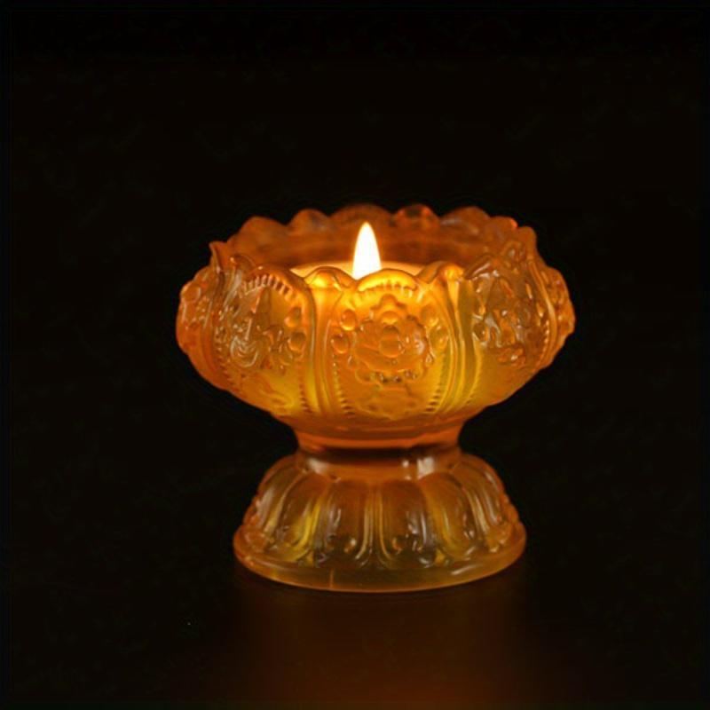 Lifo svícen glazovaná řemeslná dekorace Příznivý držák máslové lampy svícen Příslušenství pro domácí dekorace