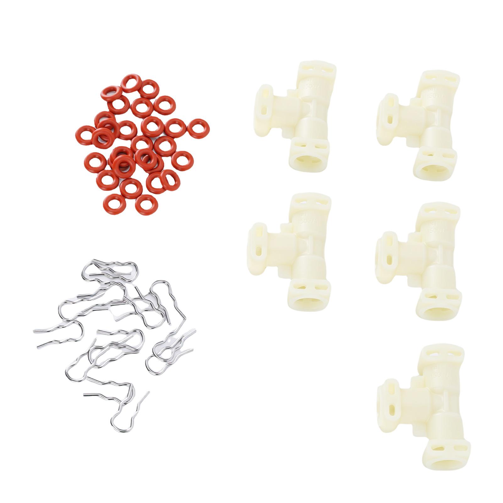 

5pcs 3 Way T Hose Connector Replacement for Jura Coffee Machine T Type Fluid Connector With O Rings Clamps