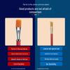 Nylon Flat Paintbrush Set for Oil, Gouache, Watercolor & Calligraphy