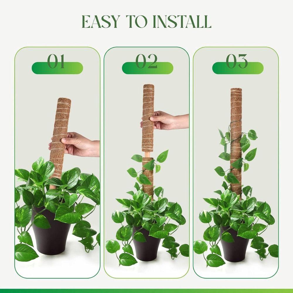 Sturdy Plant Support Stakes 30/40/50cm Coir Totem Poles Practical Moss Sticks Potted Plants