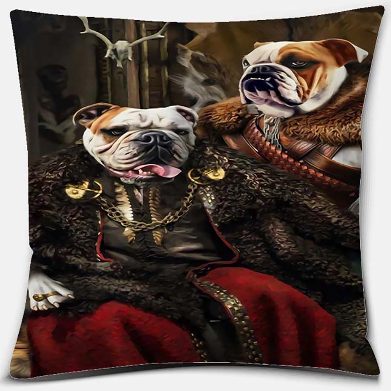 Seria portretów psów Wzór Poszewka na poduszkę Kwadratowa Dekoracja domu i biura