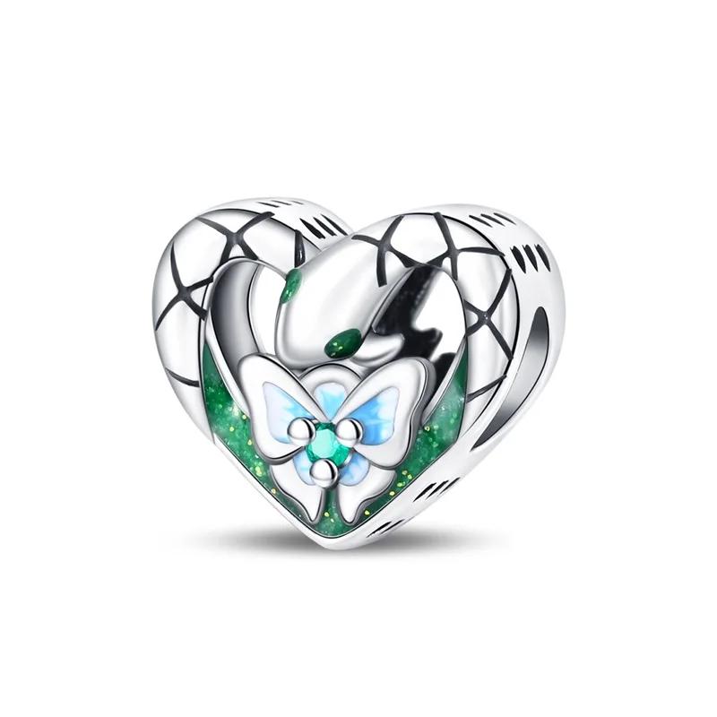 Шарм Настоящая Медь Покрытая Зеленый Змеиный Фрукт Растение Бусина Подходит для Браслетов Сделай Сам Красивые Подарки Женщины Изящные Украшения