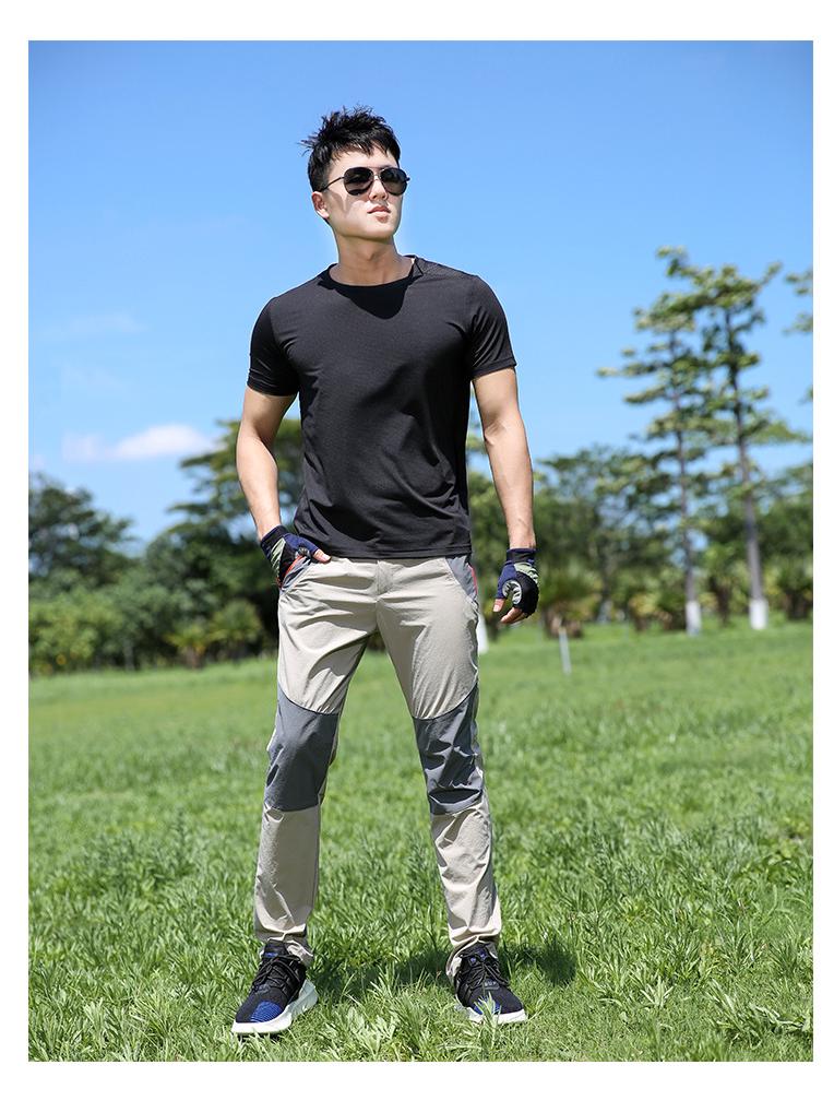 Pánské rychleschnoucí větruodolné turistické kalhoty - Tenké, pružné, prodyšné, chránící před sluncem, nadměrné velikosti, pro venkovní sporty a horolezectví.