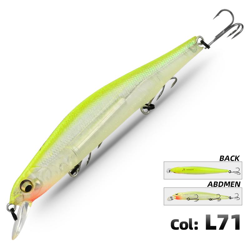 MEREDITH ORBIT-110SP Magnetic Minnow 110mm 16.5g Suspending Treble Hooks Pike Bass ORBIT-110SP