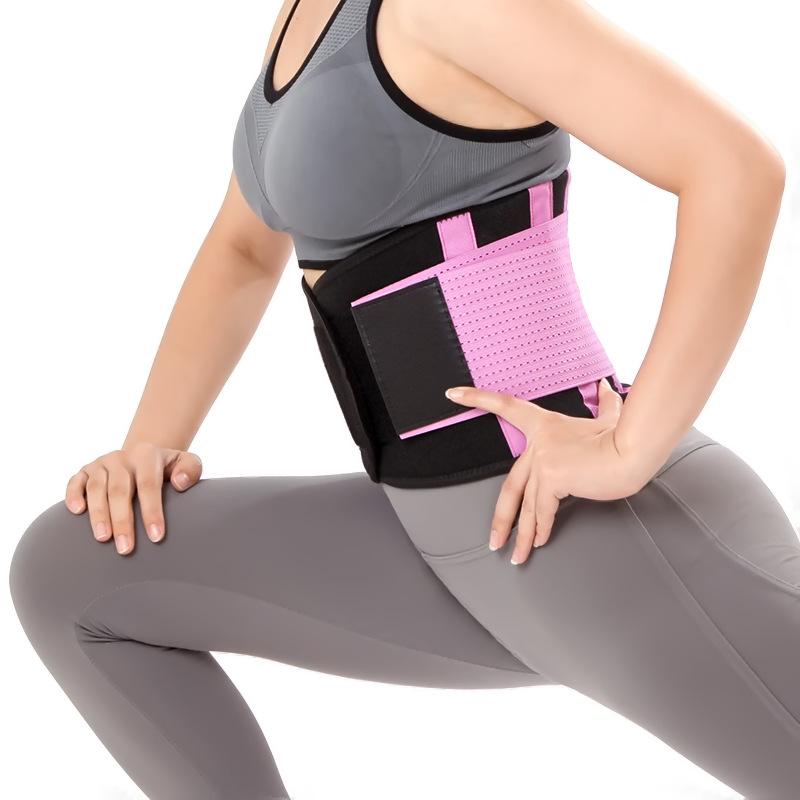 Breathable Sweat-absorbing Corset Solid Color Nylon Waist Protector Sports Warm Abdominal Belt Fixed Belt