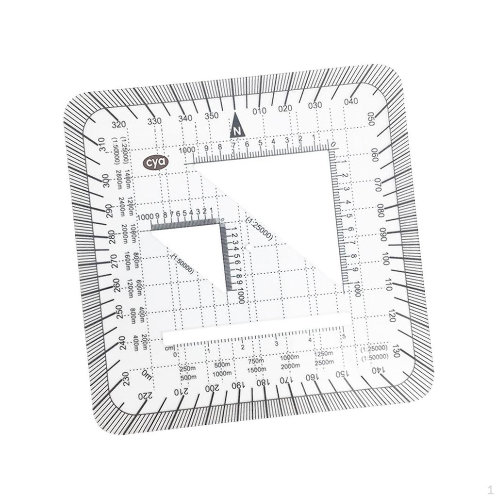 Protractor Ruler Maptool Square Architecture Engineers Precision Utm Slot Tool for Utm,