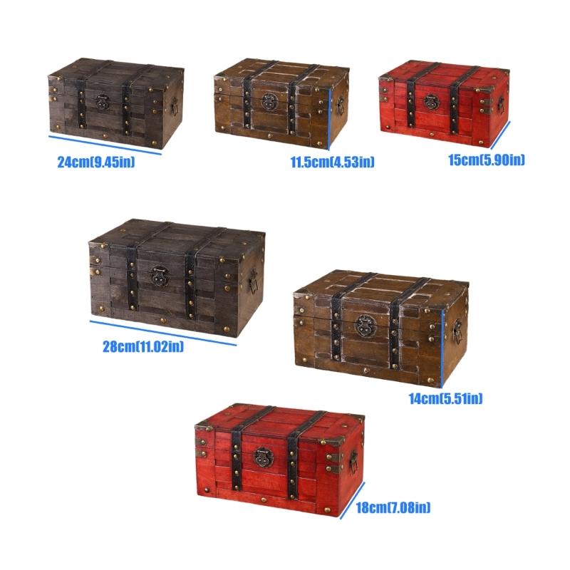 Cofre de Almacenamiento de Madera Maciza Caja de Madera con Tapa Elevable, Cierre Frontal y Asas Laterales para Almacenamiento en Mesa en Diferentes Habitaciones