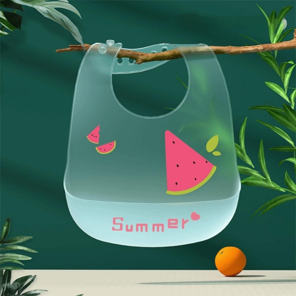 Soft Silicone Baby Bibs Waterproof Baby Feeding Stuff Portable Kids Feeding Bib