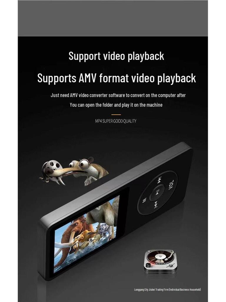 MP3 Player for Students: Bluetooth-enabled, Compatible with MP3/MP4 Formats, Ideal for Music and Audiobooks.