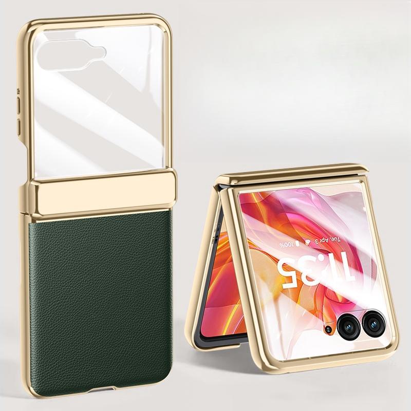 Luxury Electroplate Leather Phone Case For