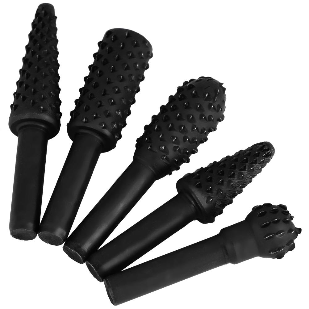 5Pcs Carbon Steel Rotary Burr Set Wood Drill Woodworking Carving Tool 6mm Shank Set