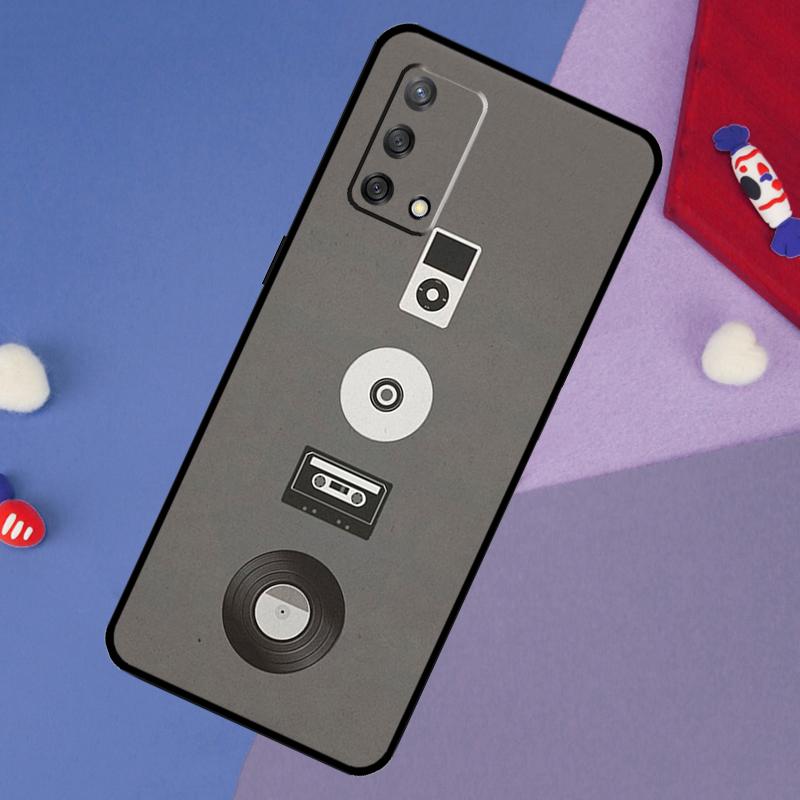 Minimalist Music Lover Case For Oppo A78 A18 A38 A74 A94 A54 A58 A98 A80 A60 A40 A96 A76 A16 A15 A17 A57 A5 A6 Pro