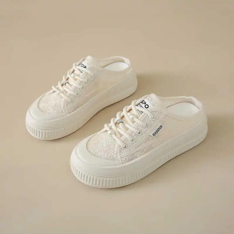 Fashion Non-slip Sole Big Sole Ladies Sneakers Purple Vulcanize Tennis Shoes Womans Women's Flat Sport Gym Sneackers Trending