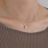 925 Sterling Silver Electroplated 18K Gold Light Luxury Shell Pearl Zircon Geomet Jewelry Giftsric Pendant Necklace for Women
