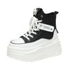 Fashion Fashion Spring Black Thick Sole Casual Dad Shoes Breathable Chunky Sneakers Lace-up 8CM High Platform Sports Shoes Zapatos Mujer