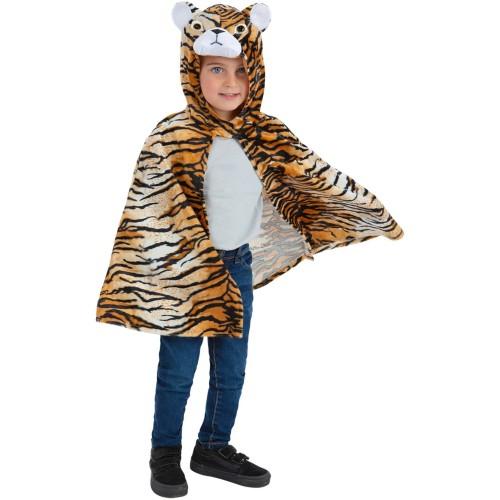 Smiffys Capa de Tigre Deluxe para Crianças/Crianças 4-7 Years preto/cor de laranja