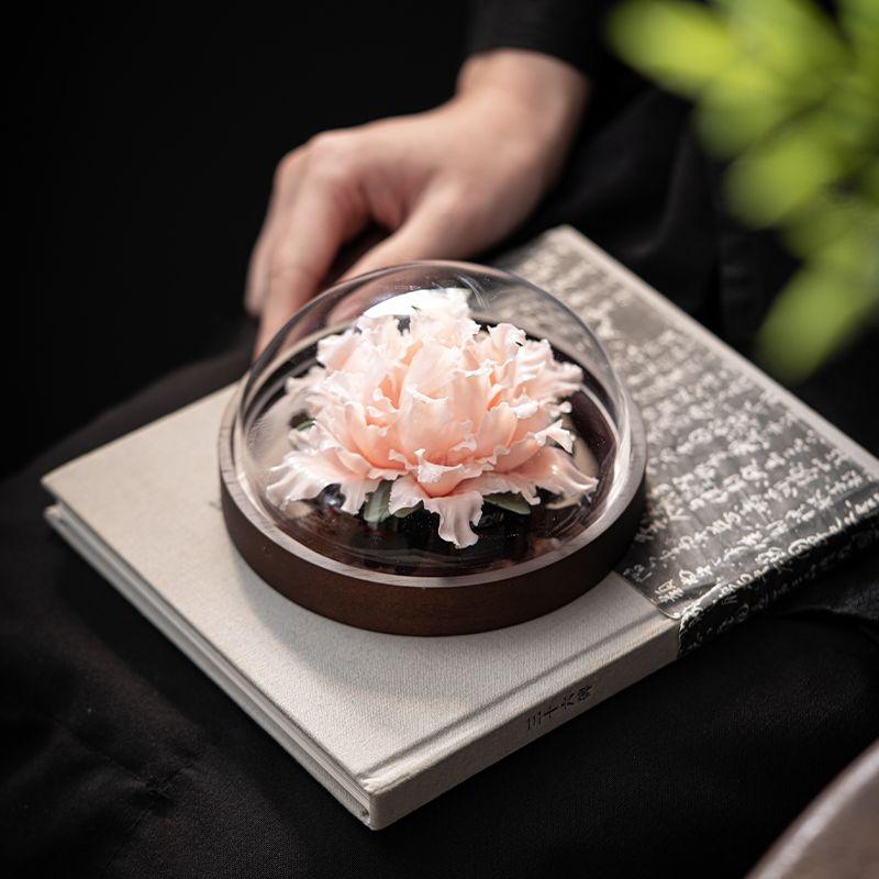 Handmade Ceramic Flower Peony Flower Diffuser Home Office Living Room Teahouse Chinese Creative Tea Ceremony High-end Decoration