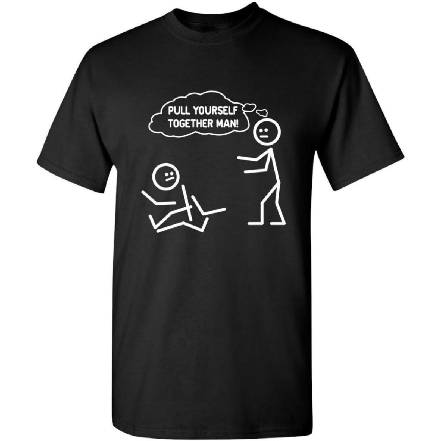 Pull Yourself Together Man Adult Humor Graphic Novelty Sarcastic Funny T Shirt XXXXXL разноцветный