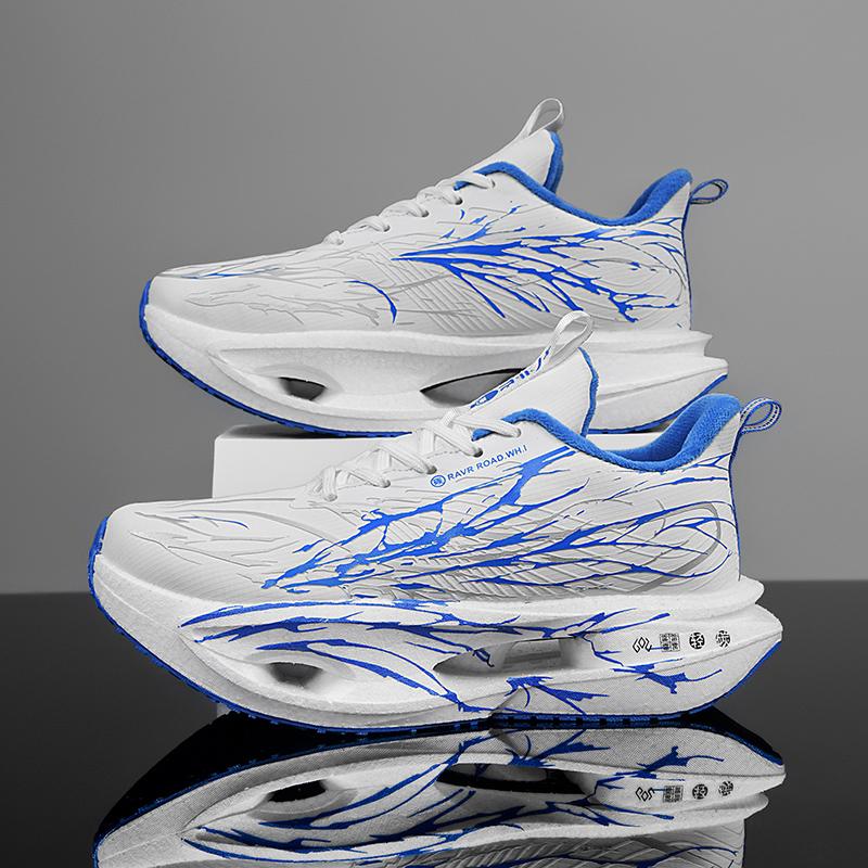 New Winter Men'S Carbon Plate Sneakers Marathon Night Fluorescent Running Shoes Comfortable Anti Slip Warm Training Shoes