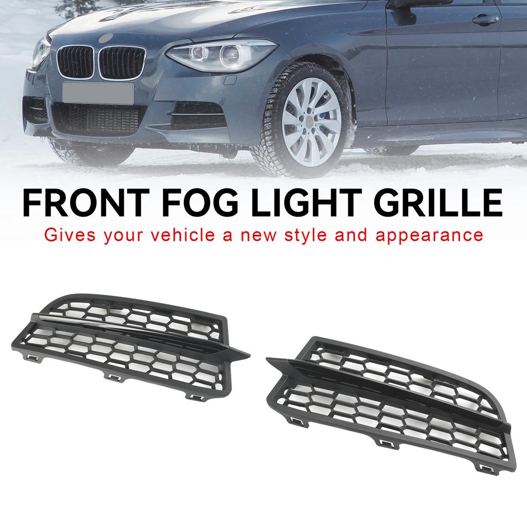 2PCS Front Bumper Fog Light Cover Bezel Grill Grille Fit BMW F20 F21 2011-2015 M
