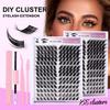 168 Tufts Of Hair, Thick Oblique Flying Segmented 12-18Mm False Eyelashes, Single Tufts Of Eyelashes