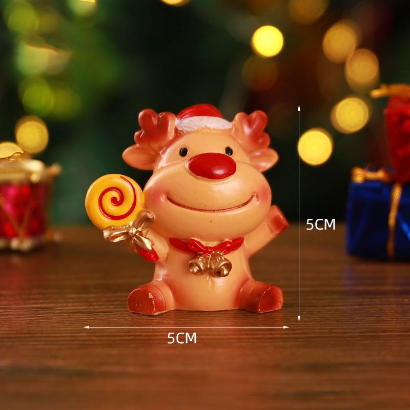 Christmas Theme Resin Micro Landscapes Xmas DIY Christmas Micro Landscapes Cute Santa Claus Snowman Christmas Gift Blind Boxes