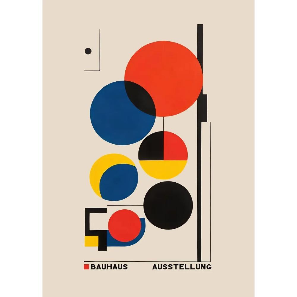 Affiche Lignes Géométriques Bauhaus Minimalistes Modernes Imprimés Bouquet Abstrait Peinture sur Toile Art Mural Image Décoration de Maison Salon