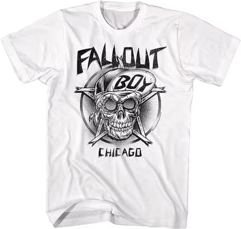 American retro high street retro summer new short sleeved Tshirt comfortable and breathable Fall Out Boy Disband Boy S