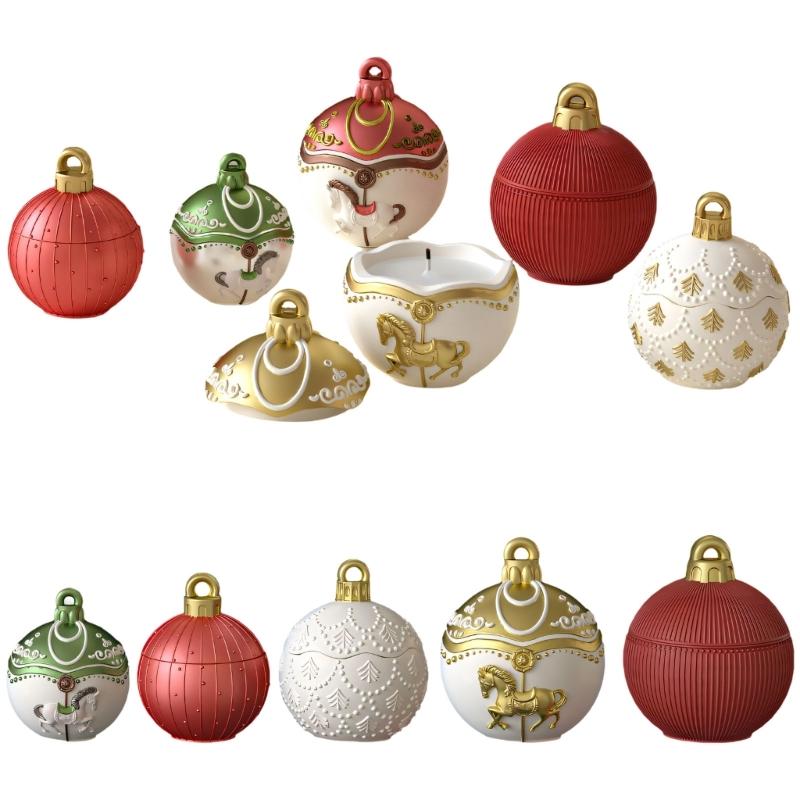 Christmas Ball Silicone Candle Cup Molds For Handmade Candle Soaps Home Decoration Christmas Gifts And Resin Casting