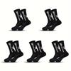 5 Pairs Non-slip Football Socks Breathable Wear-resistant Outdoor Sports Socks For Soccer, Rugby, Basketball, Running
