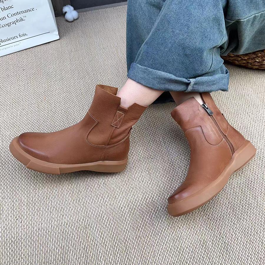2024 White New Women Ankle Boots Autumn Winter Platform Zipper Women Punk Boots Thick Sole Lace Up Combat Booties Female Mujer