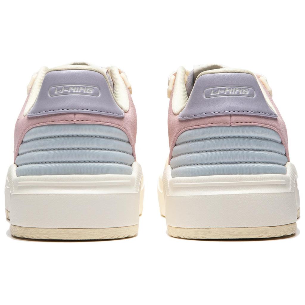 New LiNing Common 80s Wear Resistant Slip Resistant Low Top Skateboard Shoes Women's White AGCU084-3