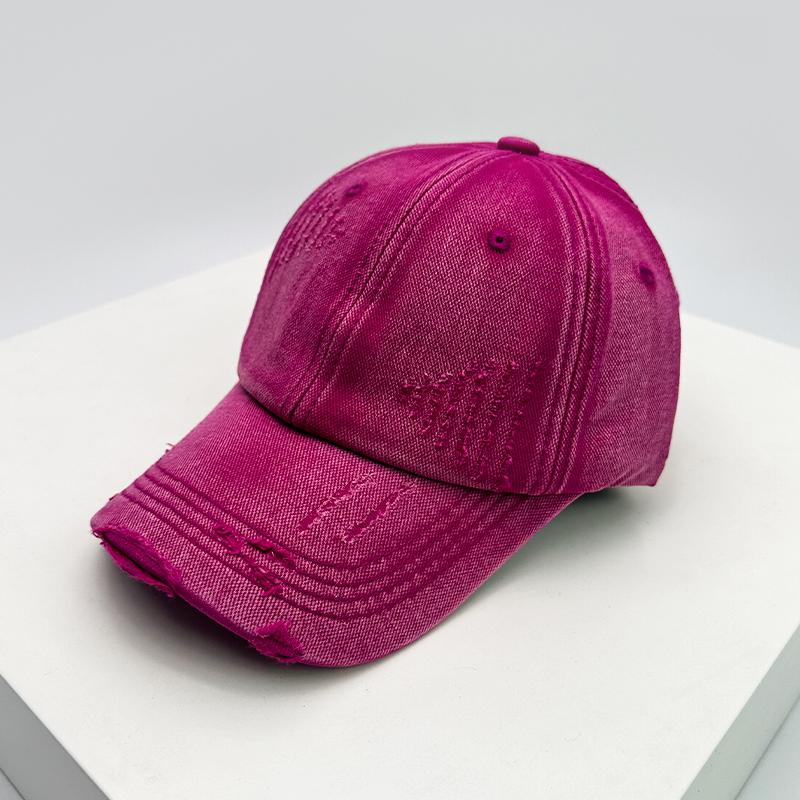 New Men Women Gradient American Vintaget Broken Baseball Hats Distress Sunshade Breathable Street Snapback Cap Versatile Fashion