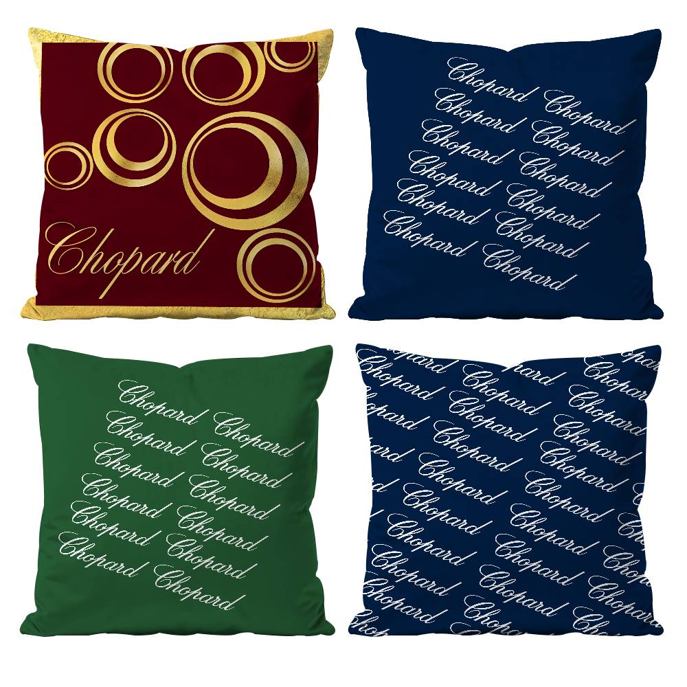 Brand C-Chopard Jewelry Pillow Case Anti-dustmite Pillowcase Invisible zipper silky short plush Sofa cushion cover