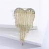 Shiny Tassel Love Brooches Rhinestone Casual Lapel Pins Rhinestone Heart Pin  Unisex