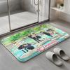 T-Tamako Market Floor Mat Soft Flannel Non-Slip Rug Washable Floor Mat for Living Room Bedroom