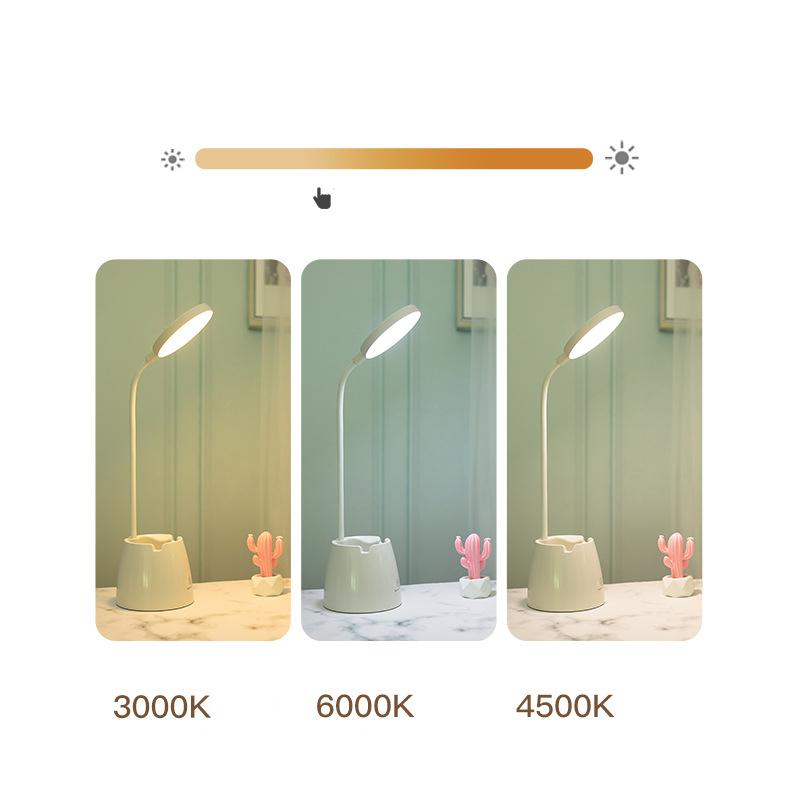 D2 Desk Table Lamp Led USB Touch Night Light Stepless Dimming Light Eye Protection Learning Multi-Function Bracket Pen Holder