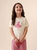 Girls' Ballet Fairy Embroidered T-shirt, European & American Style, Knit Round Neck Pullover Top