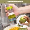 Soap Dispenser with Dish Brush,torage Bracket,Durable Plastic,Reusable,Compact Design for Kitchen, Bathroom,Household Cleaning Tool, Bathroom Cleaner,