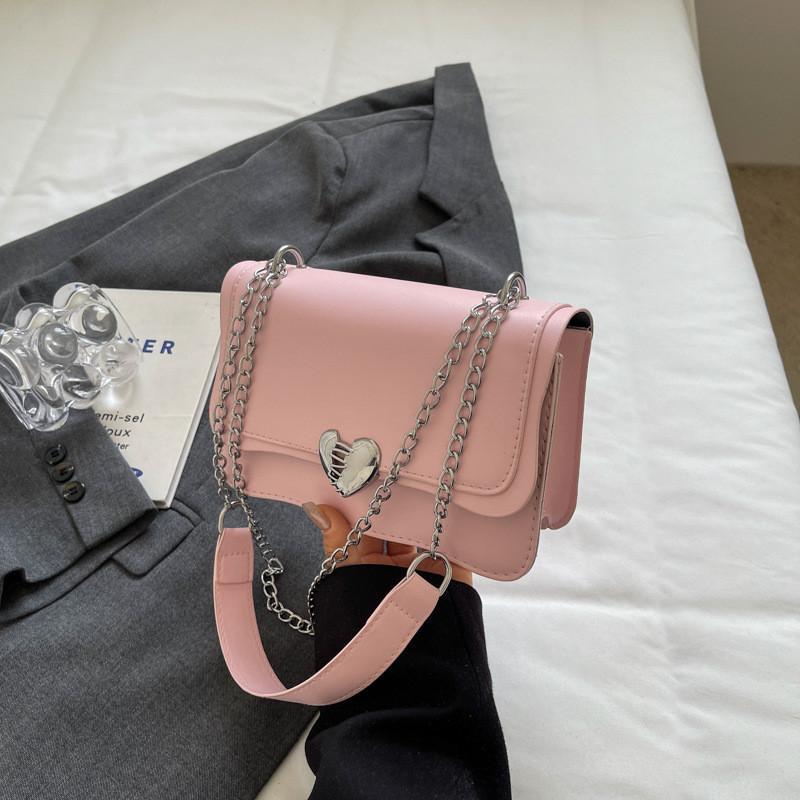 Trendige Street Style Pu-Leder Schultertasche Für Damen Schick Frühling 2024 Quadratisch Crossbody