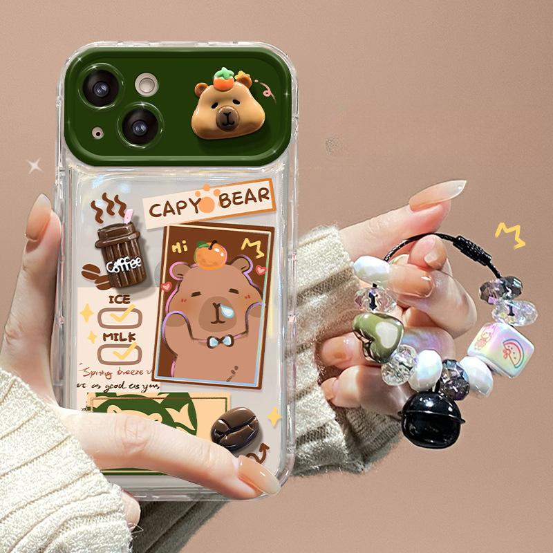 Capybara Puppenanhänger Geeignet für Apple 15 Handyhülle Iphone14/13pro Klappspiegel Xs Silikon