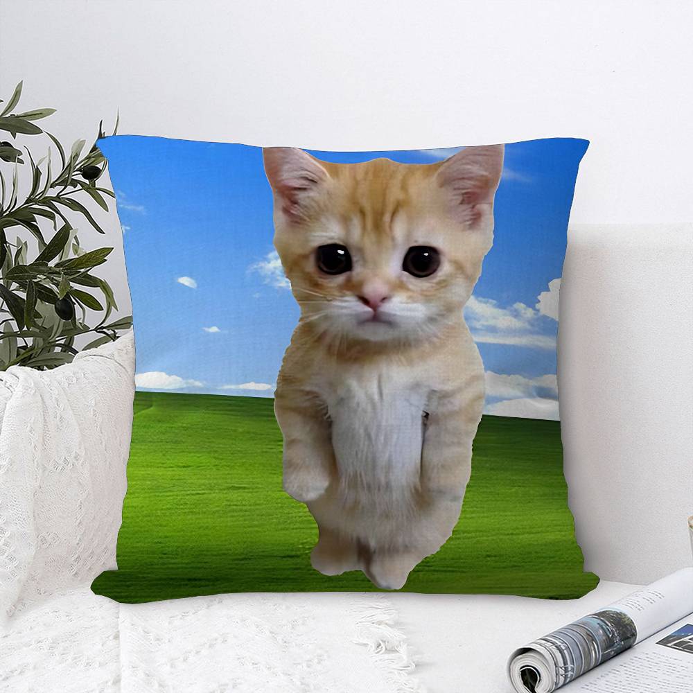 Funny Rainbow Cat Pillow Gift Home Office Decoration Pillow Bedroom Sofa Car Cushion CoverPillow Case