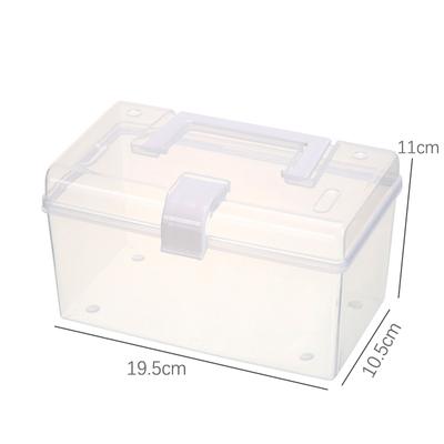 Aufbewahrungsbox aus Kunststoff, Medizinbox, Organizer, multifunktionaler tragbarer Medikamentenschrank, Notfall-Set für die Familie, mit Griff
